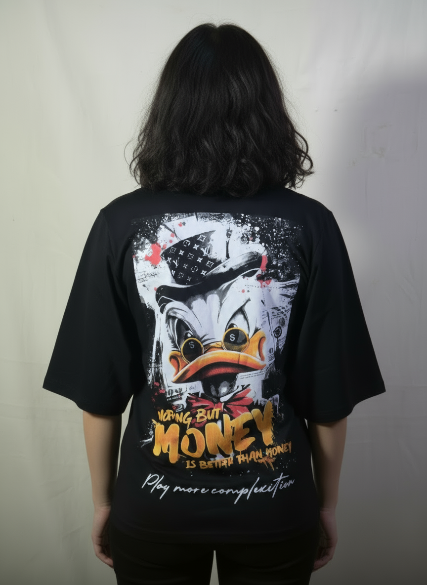 Donald Play More Complication T-Shirt Women | 240 GSM Oversized