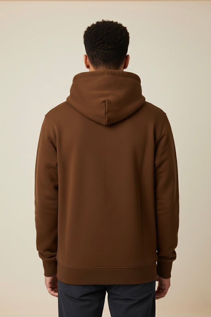 Brown Heavy GSM Hoodie | Premium Winter Cotton Fleece | Streetwear