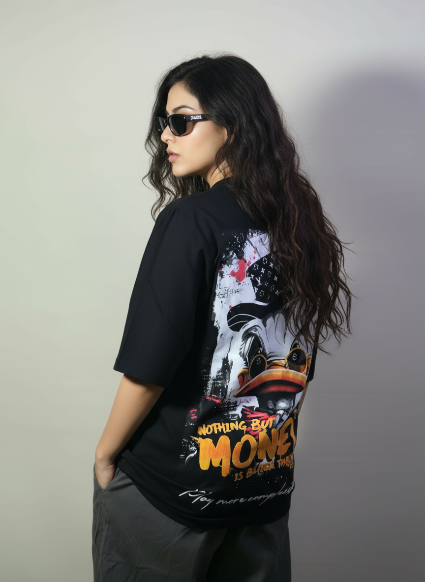 Donald Play More Complication T-Shirt Women | 240 GSM Oversized