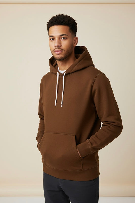 Brown Heavy GSM Hoodie | Premium Winter Cotton Fleece | Streetwear