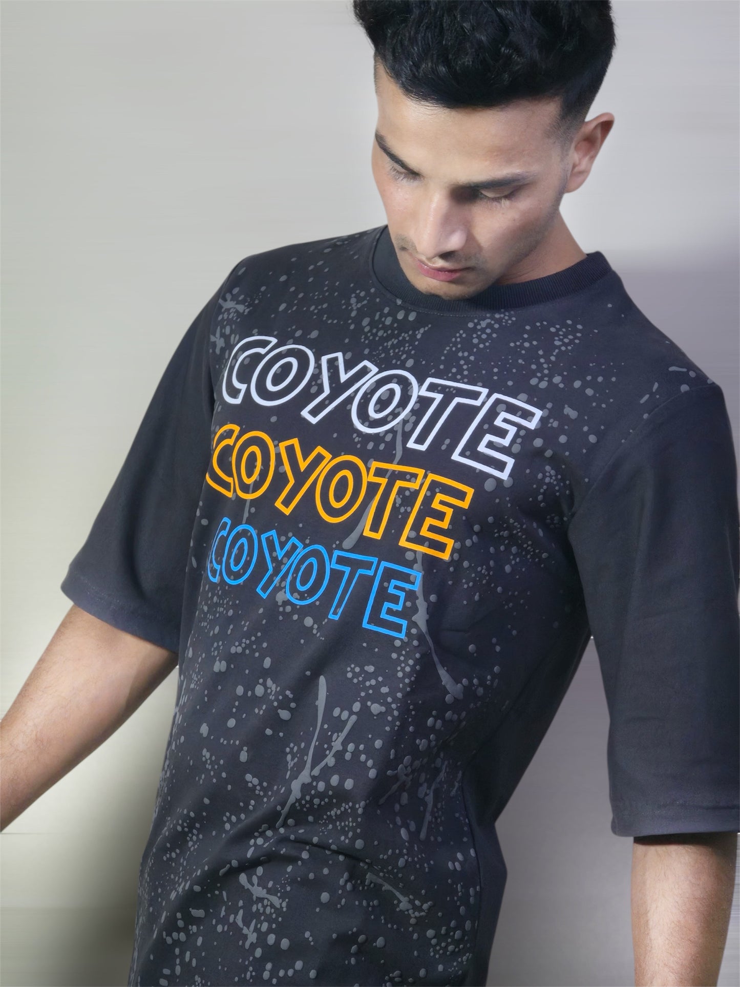 Coyote Catch Up Oversized Cotton T-Shirt (240 GSM) – 2 Colors Varients