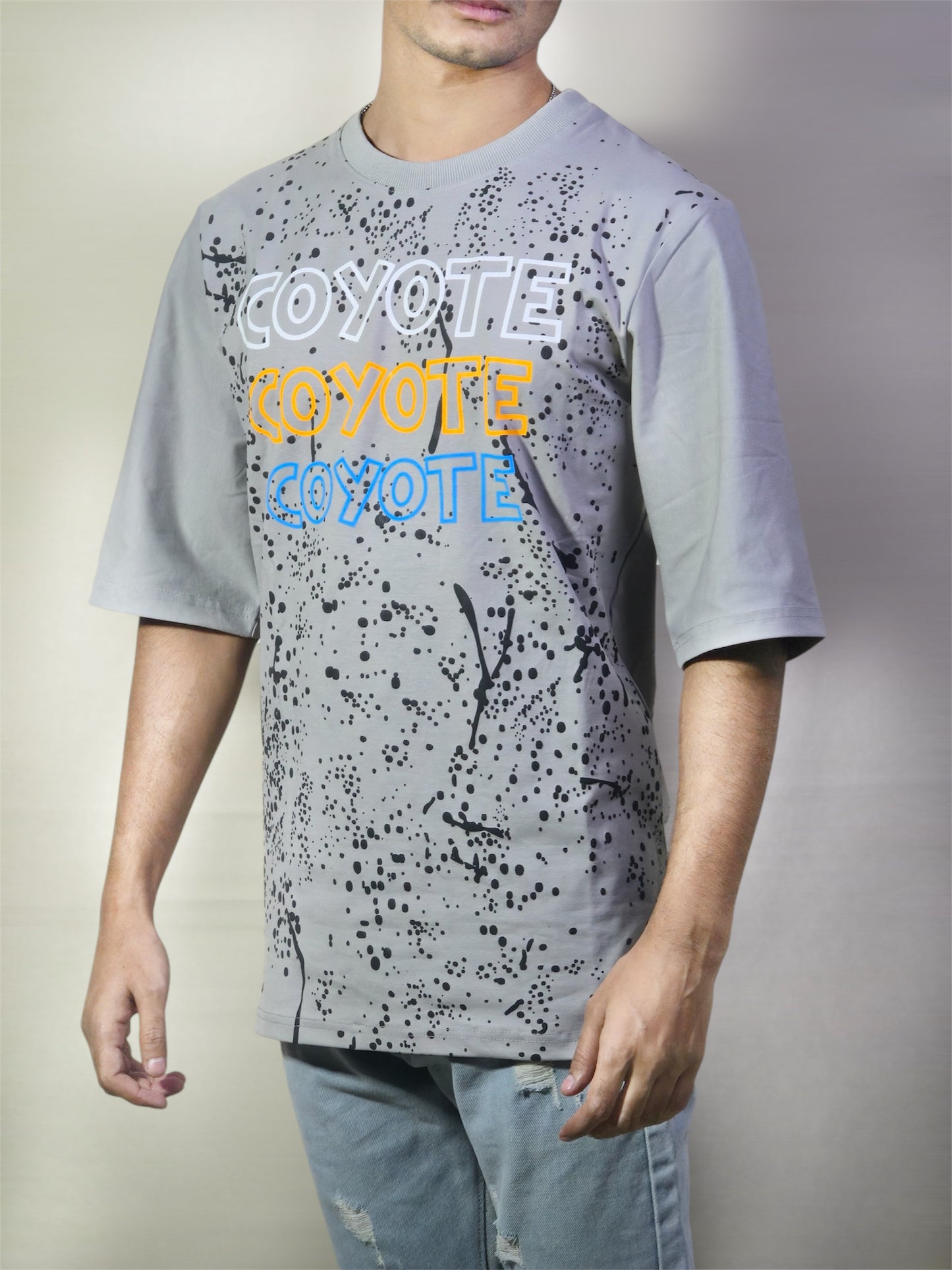 Coyote Catch Up Oversized Cotton T-Shirt (240 GSM) – 2 Colors Varients